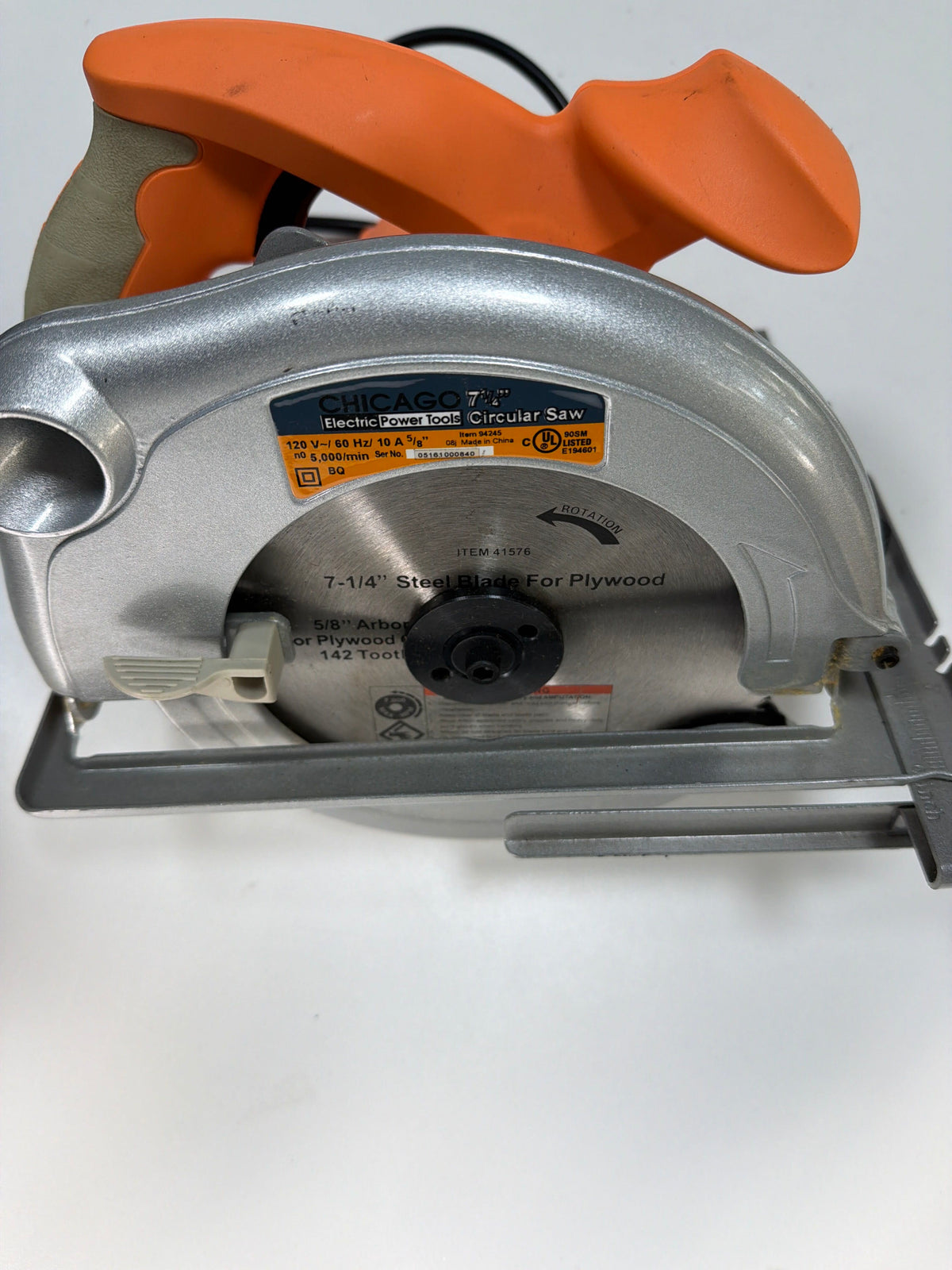 Chicago Electric Power Tools 7-1/4" Circular Saw — Used, Blade Included