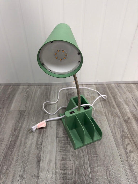 Desk Lamp with Organizer Base and USB Charging Ports — Green, LED