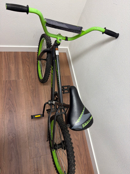 Huffy Kids BMX Bike — Black & Green, 20" Wheels, Crossbar Pad