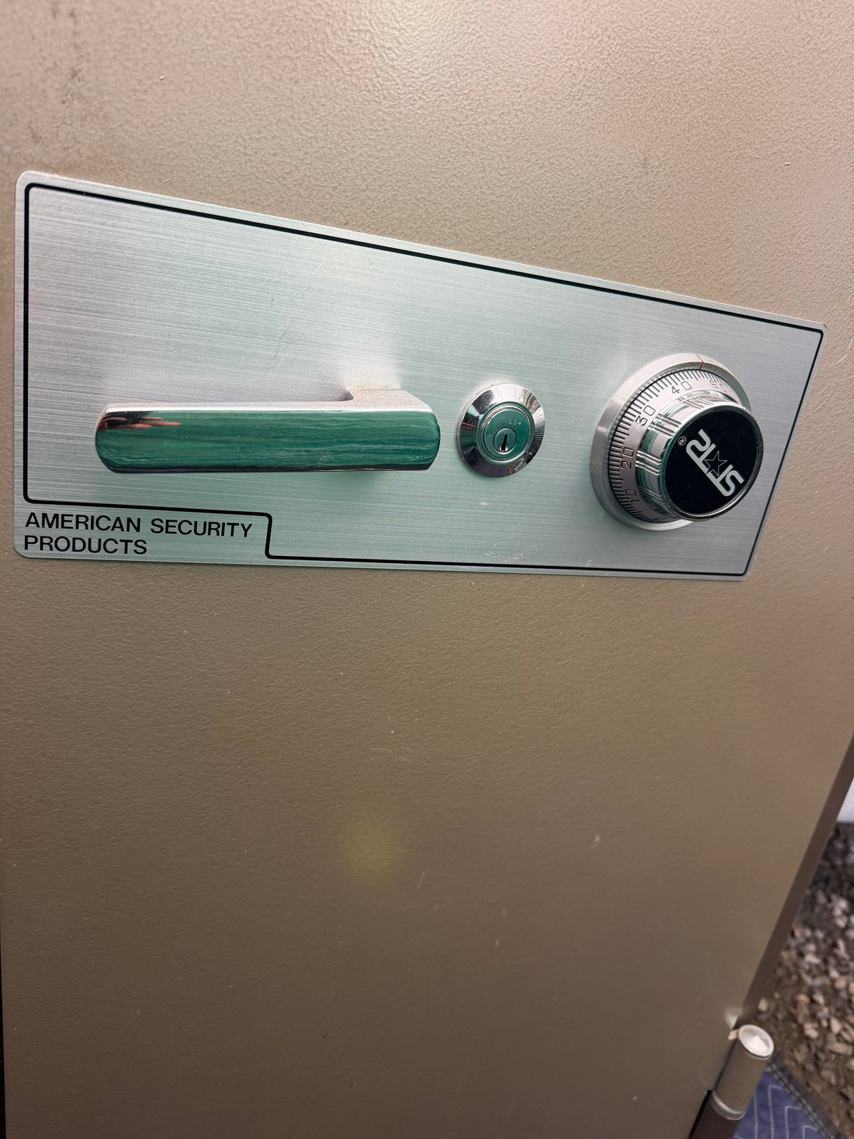 American Security Products Floor Safe — Combination Dial + Key Lock