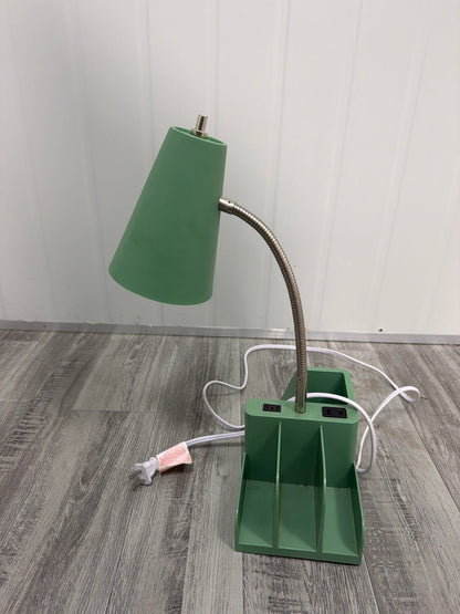 Desk Lamp with Organizer Base and USB Charging Ports — Green, LED