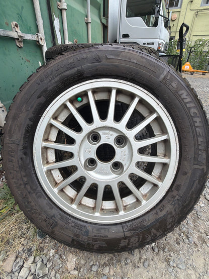 Audi OEM 14" Alloy Wheels with Michelin 195/60 R14 Studless Winter Tires — Set of 4