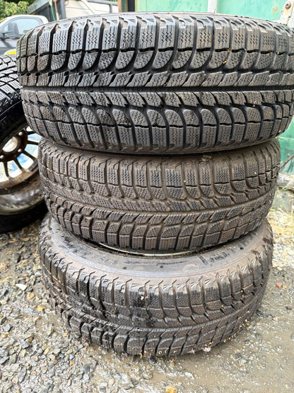 Audi OEM 14" Alloy Wheels with Michelin 195/60 R14 Studless Winter Tires — Set of 4