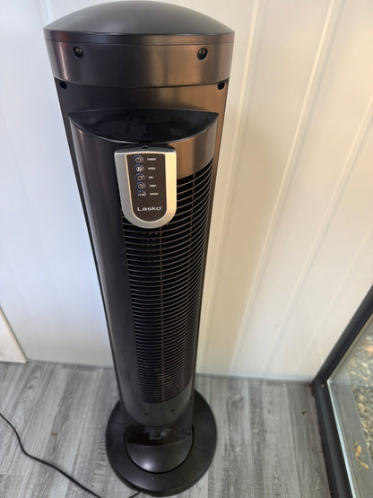Lasko Tower Fan with Ionizer — 3-Speed, Oscillating, Timer