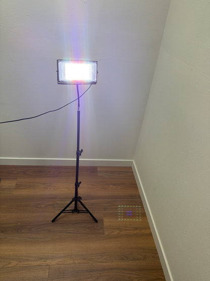 RGB LED Panel Light on Adjustable Tripod Stand — Photography / Grow Light