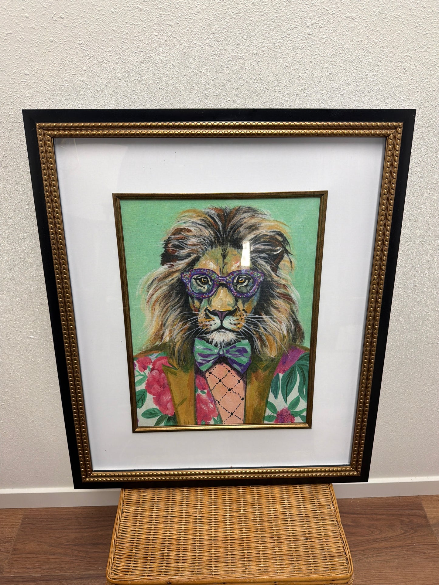Dapper Lion Portrait Wall Art — Ornate Framed Print