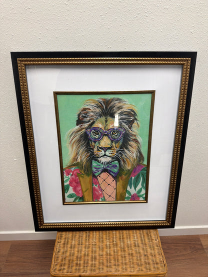 Dapper Lion Portrait Wall Art — Ornate Framed Print
