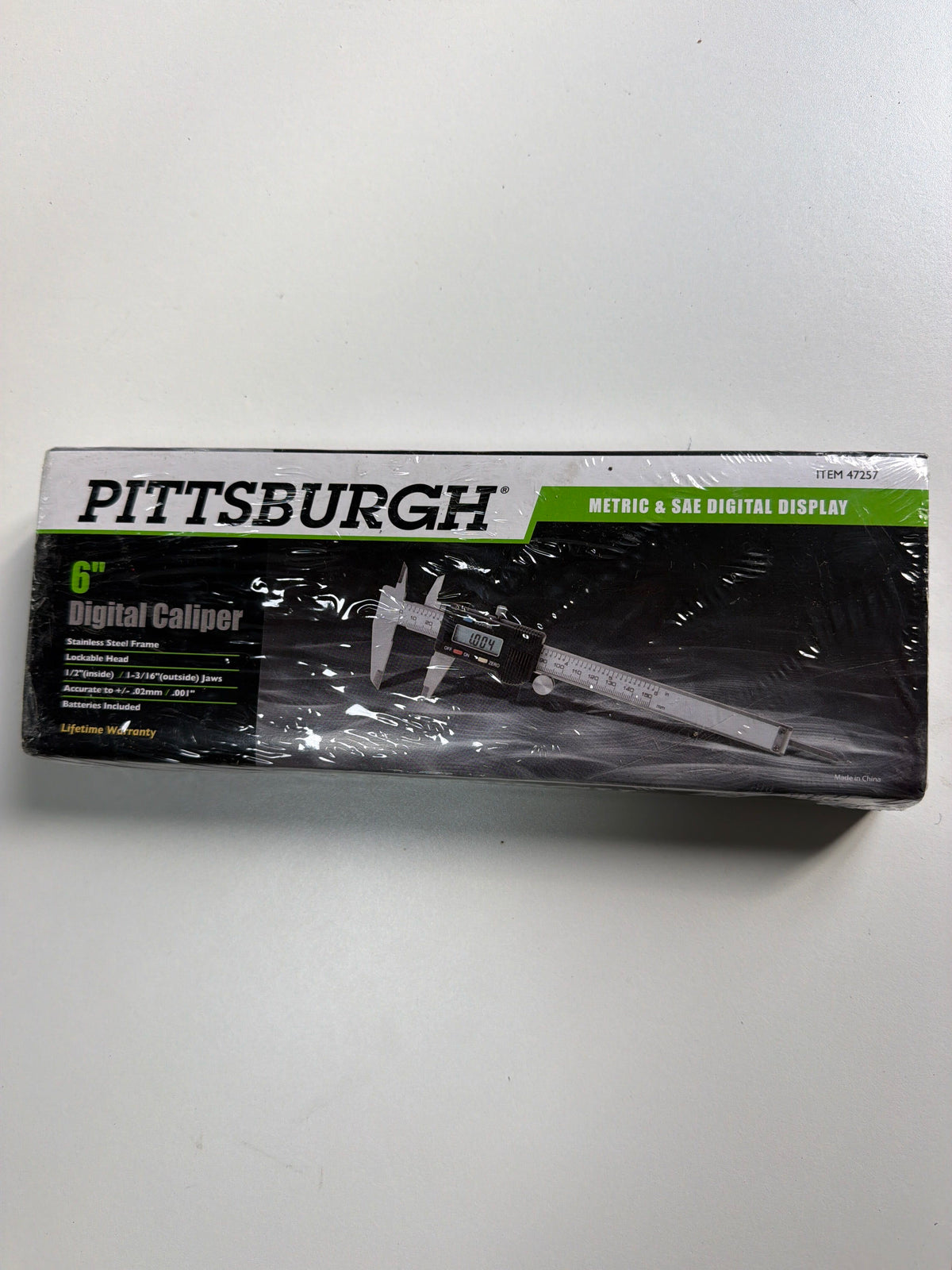Pittsburgh 6" Digital Caliper — Metric & SAE, Stainless Steel, New in Box