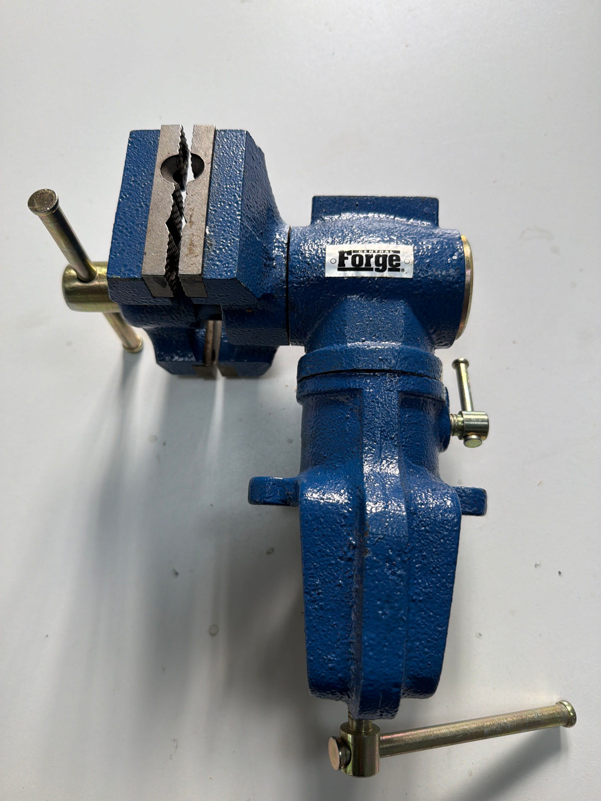 Central Forge Multi-Purpose Bench Vise — Swivel Base, Cast Iron