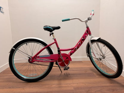 Diamondback 24" Girls' Cruiser Bike — Pink/Teal, Single Speed
