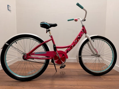 Diamondback 24" Girls' Cruiser Bike — Pink/Teal, Single Speed