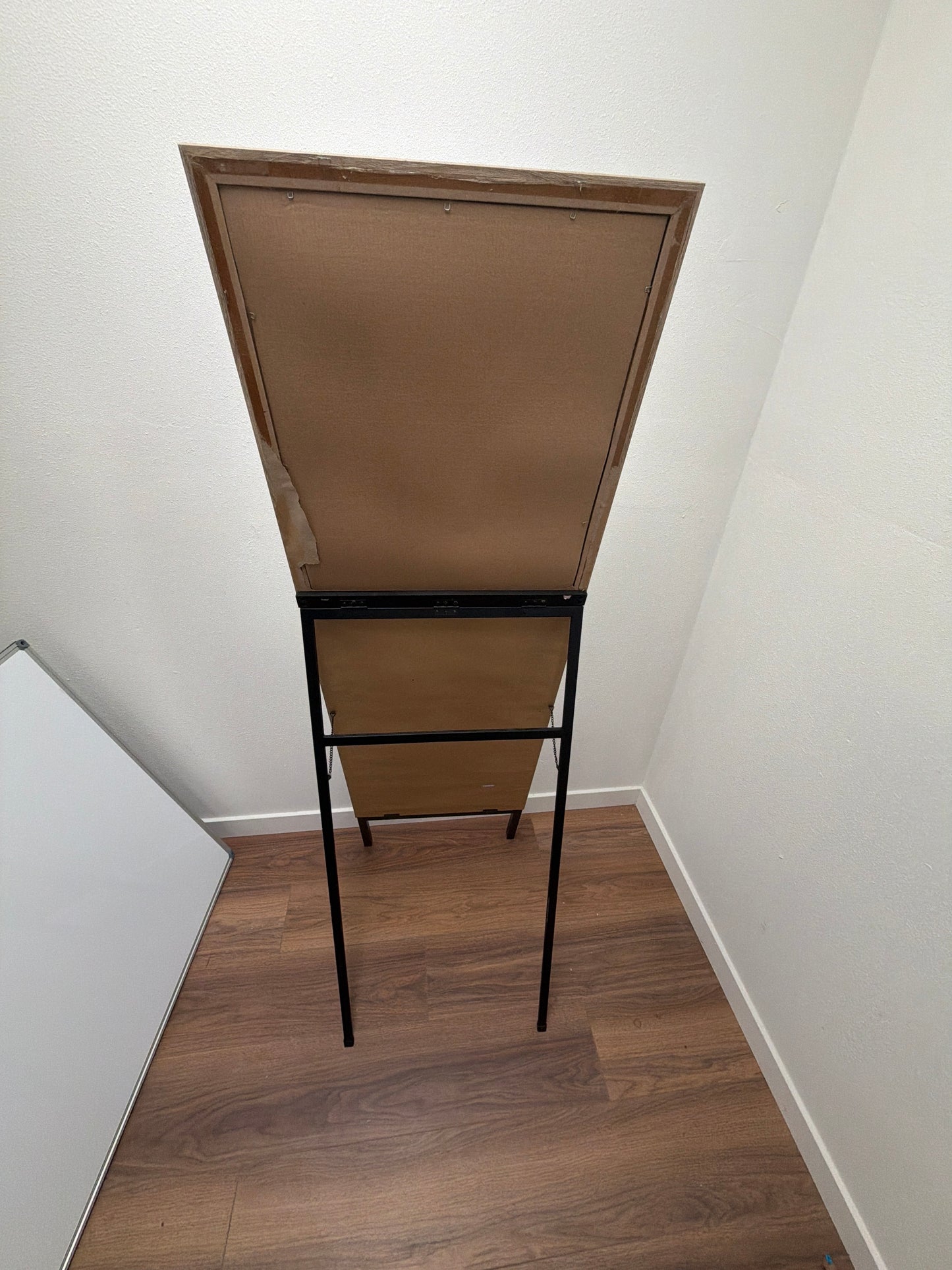 Floor-Length Standing Mirror — Natural Wood Frame