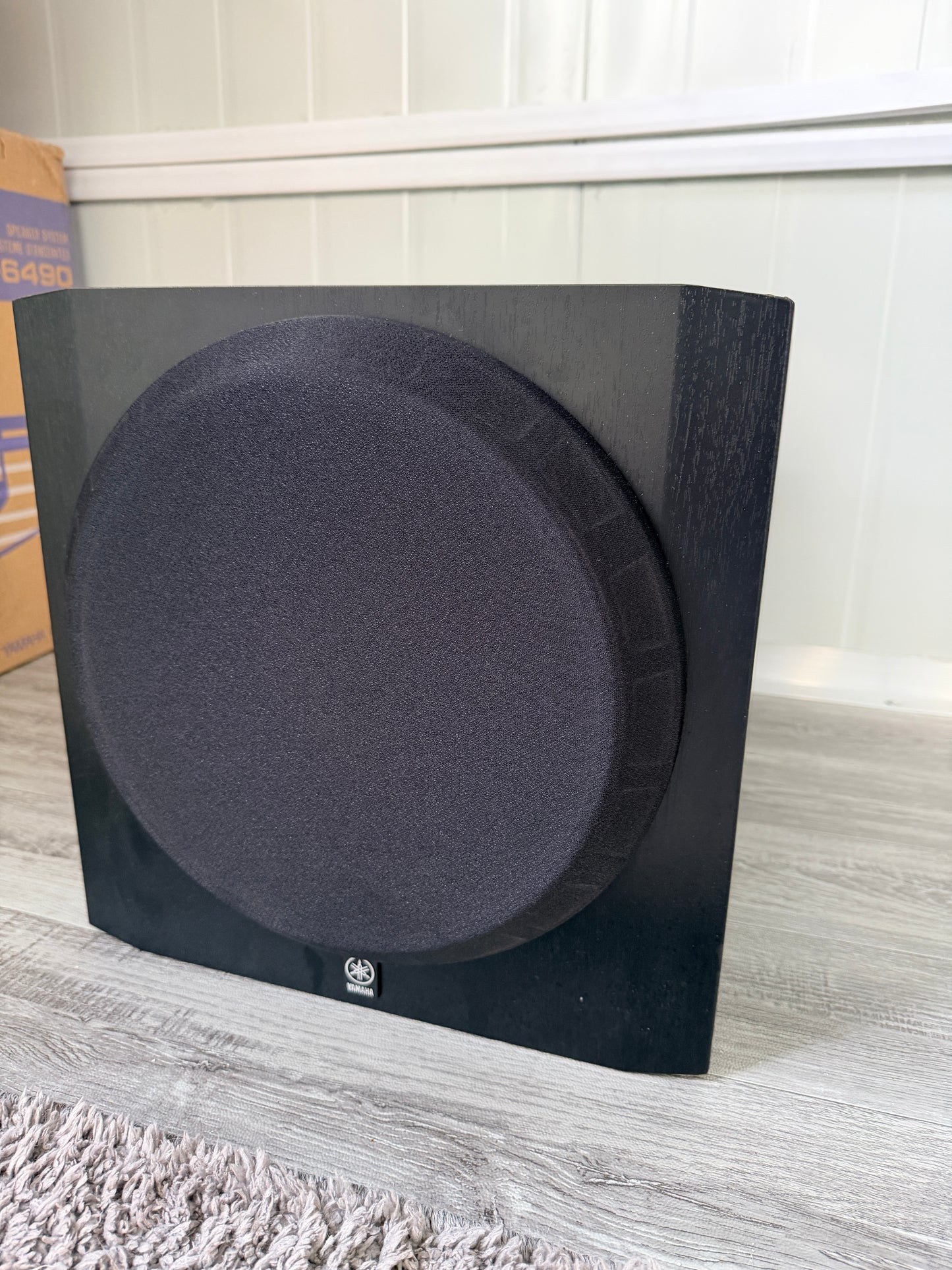 Yamaha YST-SW216 subwoofer front with grille